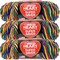 Red Heart Super Saver Mexicana Yarn - 3 Pack of 141g/5oz - Acrylic - 4 Medium (Worsted) - 364 Yards - Knitting/Crochet